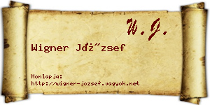 Wigner József névjegykártya