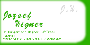 jozsef wigner business card
